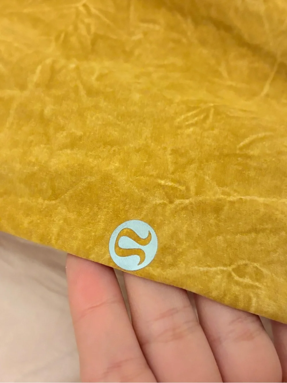 lululemon athletica Mustard Yellow Pillowcase with Logo